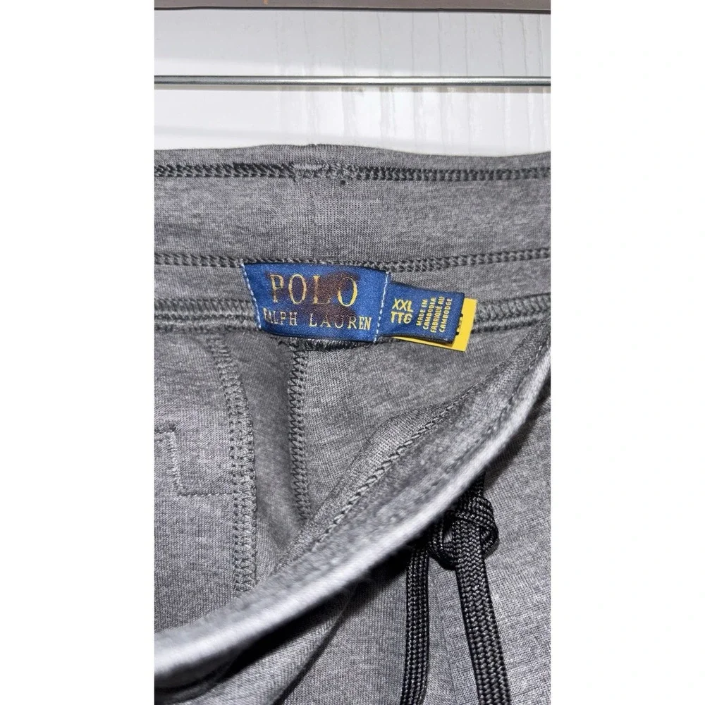 Polo Ralph Lauren Men's Gray Double Knit Jogger Tech Pants Drawstring‎ XXLarge